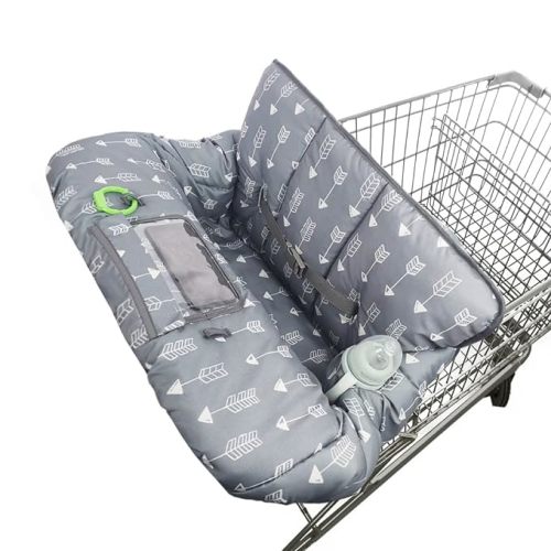 RHYDEER Shopping cart Cover for Baby high Chair Cover, roll in and go, Universal fit, Grey Arrow