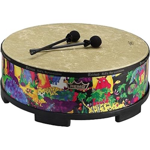 Remo KD-5816-01 Kids Percussion Gathering Drum - Fabric Rain Forest, 16"