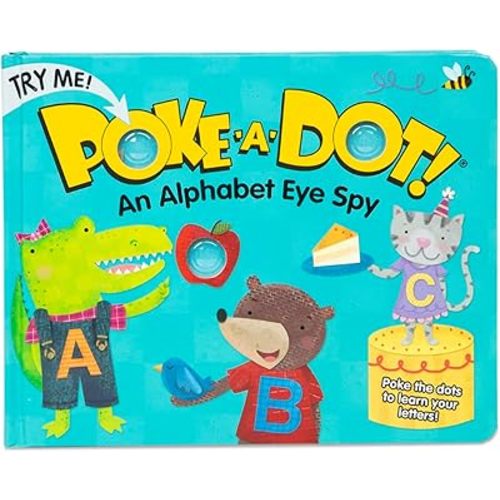 Melissa & Doug Children's Book - Poke-a-Dot: An Alphabet Eye Spy (Board Book with Buttons to Pop) - FSC Certified