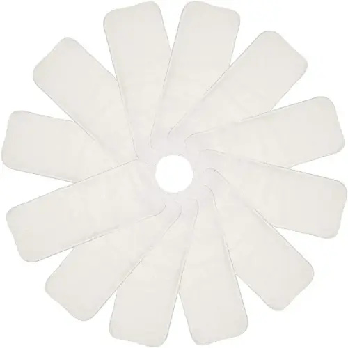 Babygoal Reusable Cloth Diaper Inserts Pack of 12, Absorbent & Breathable Liners, 3-Layer Microfiber Inserts for Cloth Diapers 12T