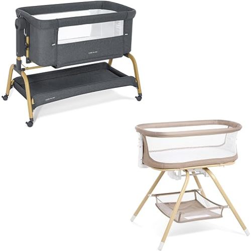 ANGELBLISS 3 in 1 Baby Bassinet + Rocking Bassinet with Detachable Portable Nest