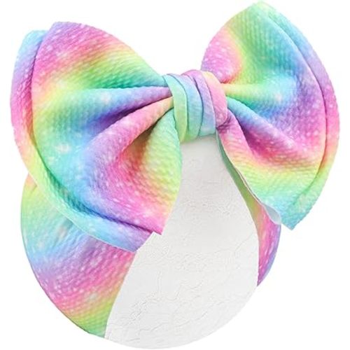 YanJie Rainbow Headbands for Baby Girls Newborn Infant Toddler Kids Hair Bows Girl Hair Accessories Dreamy Colorful Fashion Head Bow