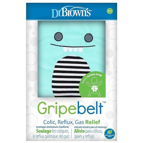 Dr. Brown's Gripebelt for Colic Relief,Heated Tummy Wrap,Baby Swaddling Belt for Gas Relief,Natural Relief for Upset Stomach in Babies and Toddlers,Blue Monster,3m+ - 3m+, Blue Monster