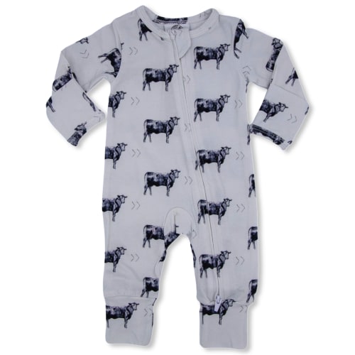 Gray Angus Folding Feet Jammies – Cowkid Clothing Company