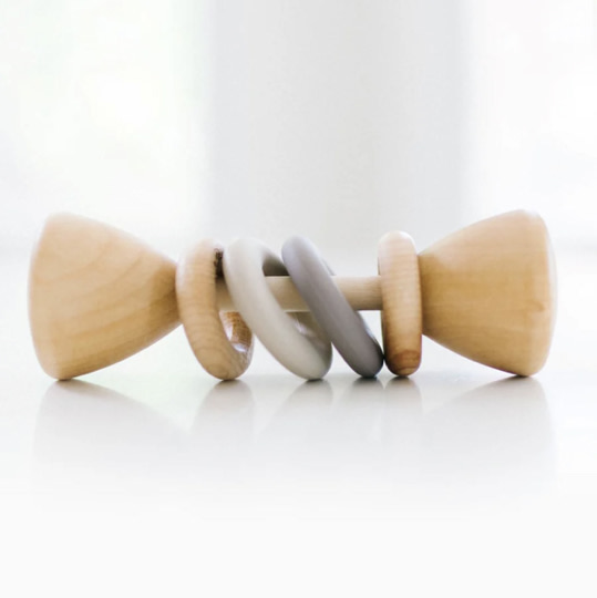 Silicone + Wood Rattle