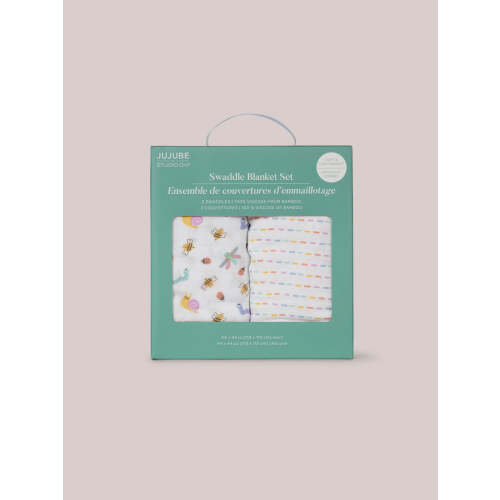 2-Pack Square Swaddle Blanket Set - Love Bug