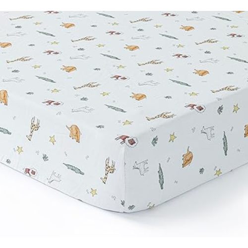 100% Muslin Cotton Crib Sheets - Crib Sheets for Standard Crib Mattress & Toddler Bed 28" X52”, Soft and Breathable, Neutral Crib Sheet for Boys & Girls | 2 Pack