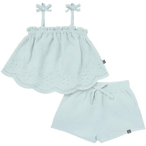 Modern Moments by Gerber Baby Girls 2-piece Gauze Top & Short Set