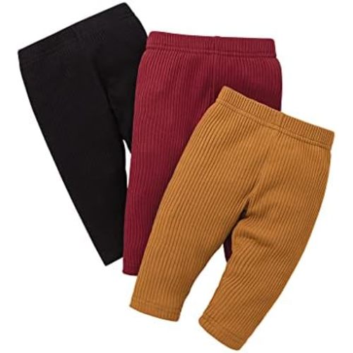 Baby Girl Infant 3 Pack Solid Pants and Casual Leggings
