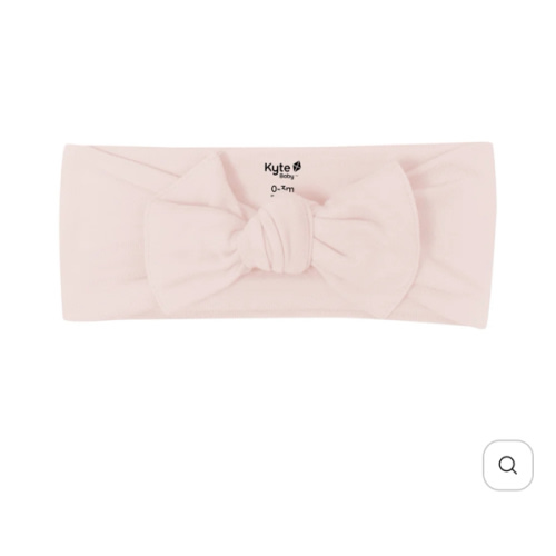 Knotted Bow Headband in Blush
