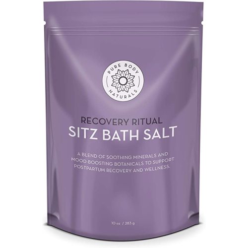 Sitz Bath Salt – Postpartum Care and Hemorrhoid Treatment – Natural Soak for Self Care and Hemmoroid Treatment - Post Partum Essentials, 10 Oz, by Pure Body Naturals