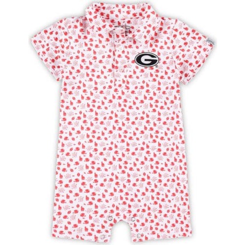 Infant Garb White Georgia Bulldogs Earnest Polo Romper, 3M