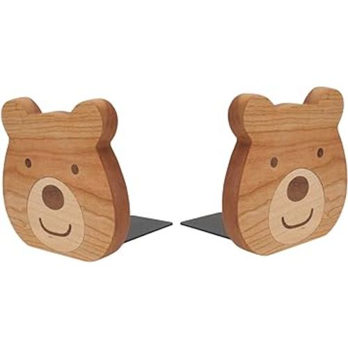 Artibetter 2pcs Cartoon bookend Desktop Bookcase Desk Topper Kids Bookshelf Book Support Office bookends Book Holding Stand Cartoon Bear Bookshelf Decorative Bookend Desktop Bookend Doll