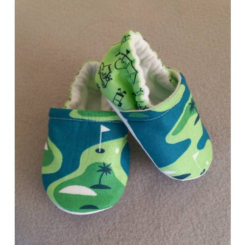 Golf theme baby shoes