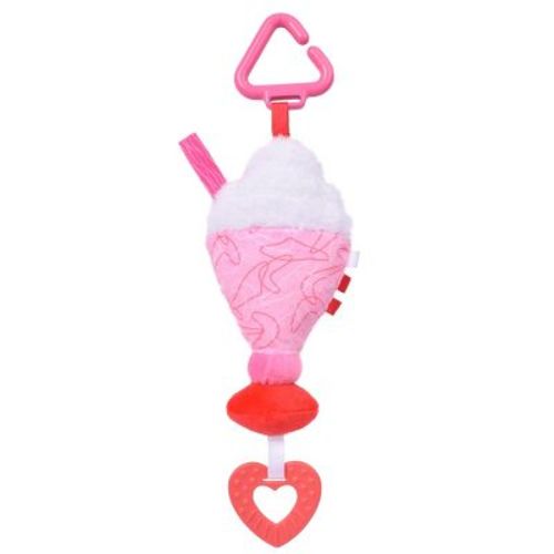 Sunny Days Deluxe Chime Teether Baby Toy - Pink Shake - Valentine's Day