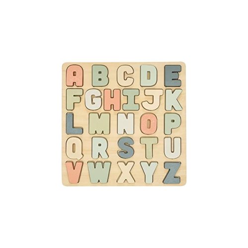 Pearhead Wooden Alphabet Puzzle, Colorful ABC Letters, Interactive Learning Board Educational Toy, Baby and Toddler Gift Boys or Girls