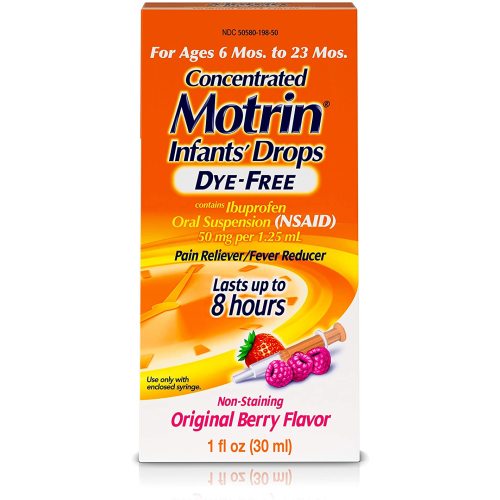 Motrin Infants Concentrated Liquid Medicine Drops with Ibuprofen, Berry, 1 fl. oz