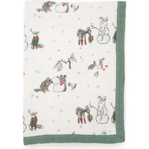 Cotton Muslin Baby Quilt, Snow Day - Little Unicorn | Maisonette