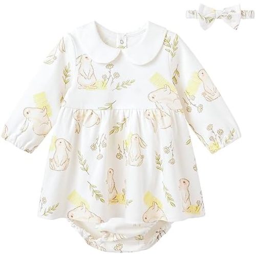 pureborn Baby Toddler Girl Dress with Bloomer Short and Long Sleeve Playwear Dress with Diaper Cover