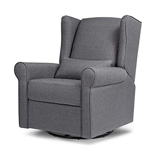 DaVinci Hayden Recliner and Swivel Glider in Shadow Grey, Greenguard Gold & CertiPUR-US Certified