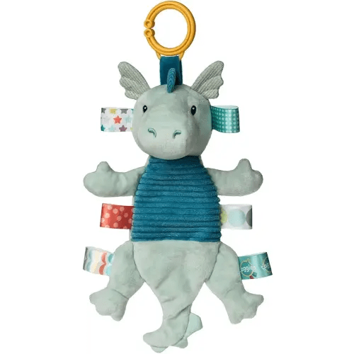 Taggies Activity Toy with Crinkle Paper and Sensory Tags, 9-Inches, Drax Dragon