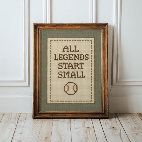 All Legends Start Small Print ∙ Vintage Sports Nursery Wall Art
