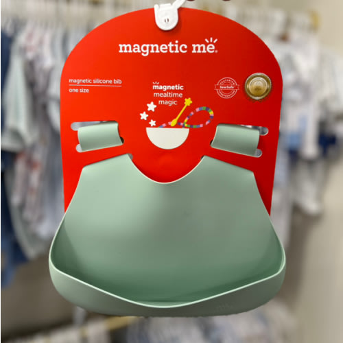 Magnetic Me Misty Green Silicone Bib