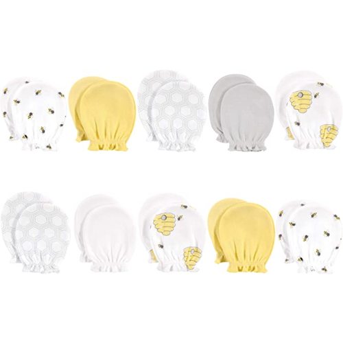 Hudson Baby Unisex Baby Cotton Scratch Mittens
