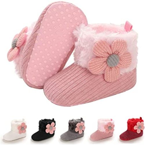 E-FAK Baby Boy Girl Boots Newborn Shoes Winter Snow Bowknot Anti-Slip Soft Sole Warm Infant Toddler Prewalker Booties