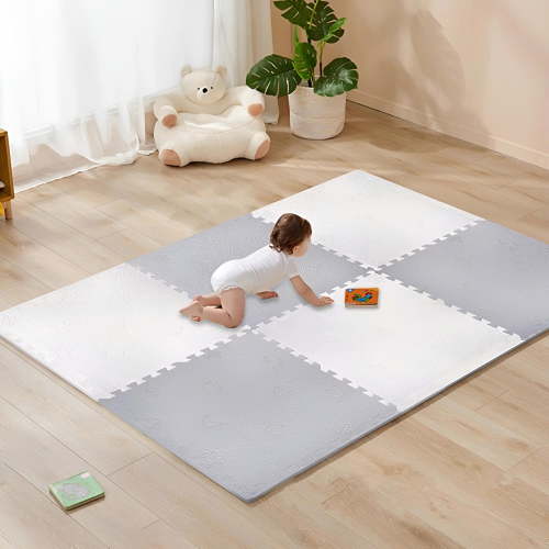 Extra Large Baby Playmat Assemble Size 70.4" x 47.2", EVA Foam Play Mat Crawling Floor Mats Toddlers Interlocking Floor Tiles with 0.55" Thickness
