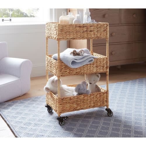 Woven Tiered Storage Cart