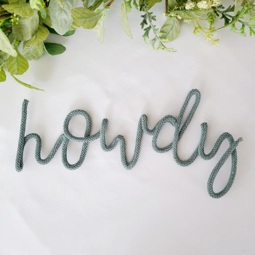 Wire Words; Howdy & Yeehaw ; Wall Signs – Western-Inspired Decor- Nursery, Playroom or Kids Room