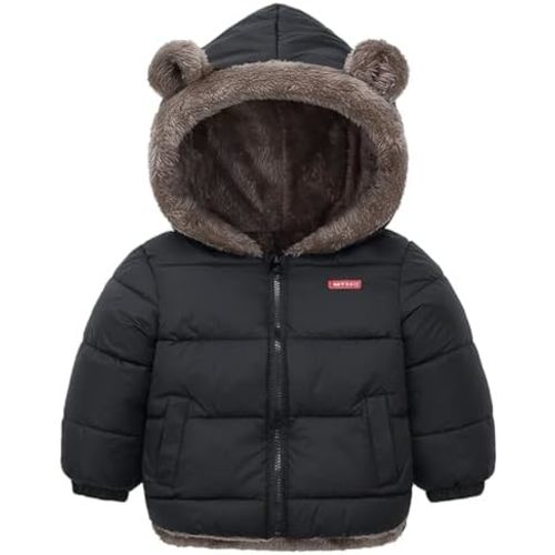Fairy Baby Infant Baby Winter Coat Cute Teddy Bear Hooded Jacket Warm Fleece Outerwear Windproof Toddler Boys Girl 6M-4T