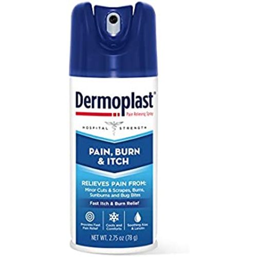 Dermoplast Pain, Burn & Itch Relief Spray for Minor Cuts, Burns and Bug Bites, 2.75 Oz (Packaging May Vary)