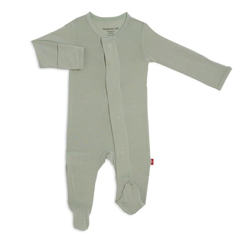 sea foam modal magnetic footie: 0-3M