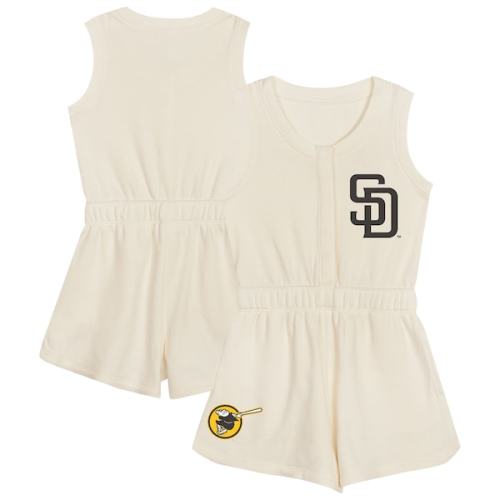 San Diego Padres Toddler Power Tank Romper - Cream
