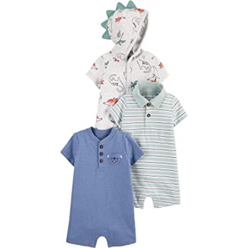 Simple Joys by Carter's Baby Boys' Rompers, Pack of 3 - 12 Months