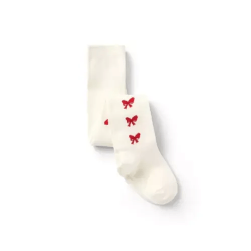 Baby Jet Ivory Baby Bow Tight by Janie and Jack