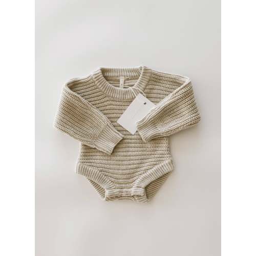 Chunky Knit Onesie ‘Biscotti’ – Oat Co