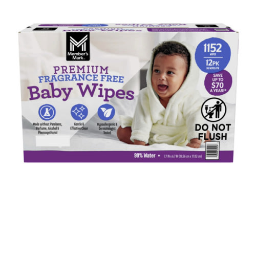 Sam’s Club Baby Wipes, Fragrance Free