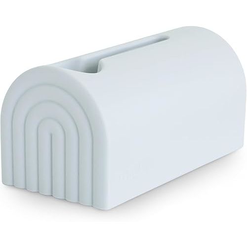 mushie Bath Spout Cover | Soft Silicone Bathtub Faucet Safety Guard for Kids | Universal Fit (Periwinkle)
