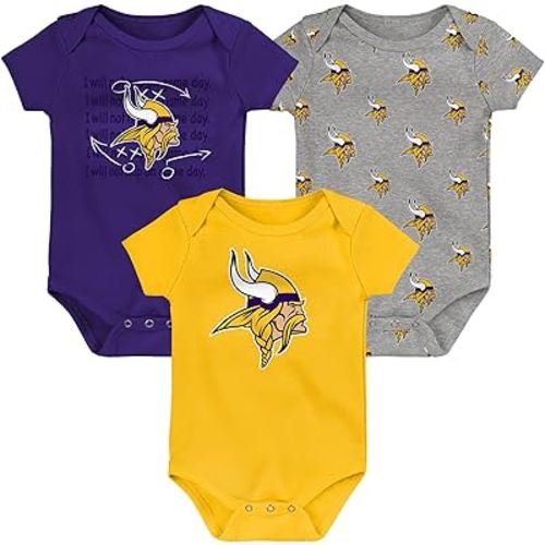 Outerstuff Newborn & Infant NFL Team Starter 3-Pack Bodysuit Set