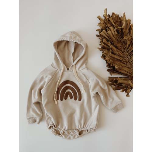 Rainbow Hooded Bubble Romper