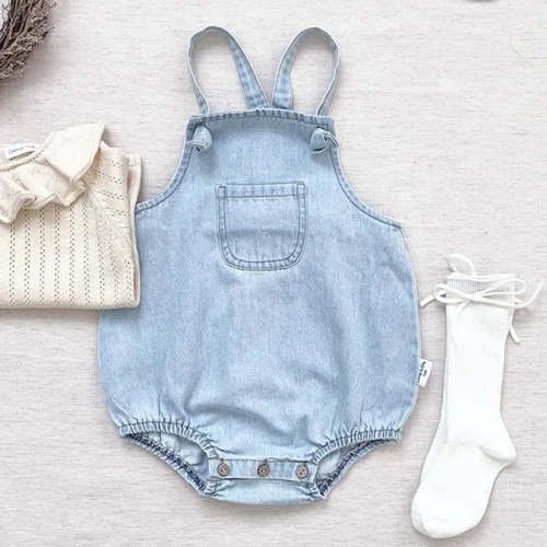 Sleeveless Denim Romper