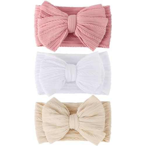 Baby Bows Headbands Nylon Baby Girl Headbands Soft Handmade Hairbands Toddler Hair Accessories for Girls Baby Newborn Infant Kids