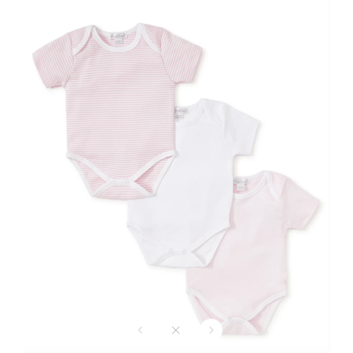 Simple Stripes Pink 3 Pack Bodysuit Set