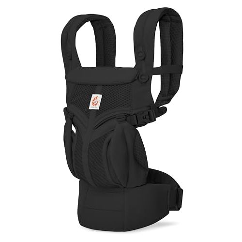 Ergobaby Omni Classic Baby Carrier for Newborn to Toddlers 0-48 Months (7-45 lbs) - 4-Position Breathable Mesh Baby Carrier with Ergonomic Support - Onyx Black