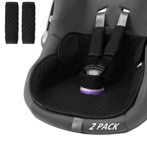 Baby Potty Training Car Seat Protector 2 Pack, Waterproof Car Seat Liner for Potty Training Toilet, Baby Infant Toddler Piddle Pad Fits for Carseat, Stroller, Highchair - 2 Pack, Black