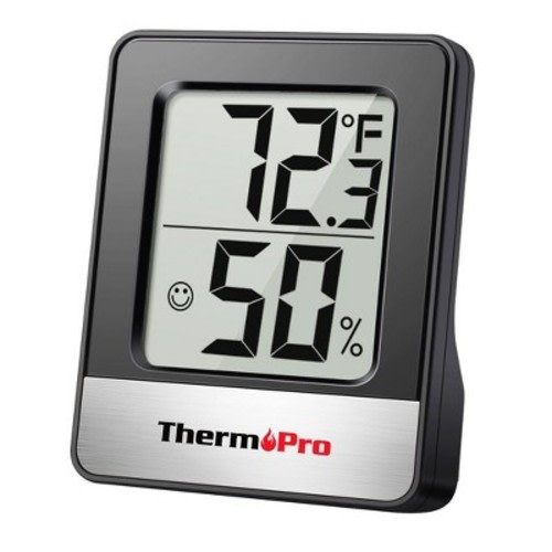 ThermoPro TP49 Mini Hygrometer Thermometer with Large Digital View Indoor Thermometer Humidity Gauge Monitor for Greenhouse Cellar