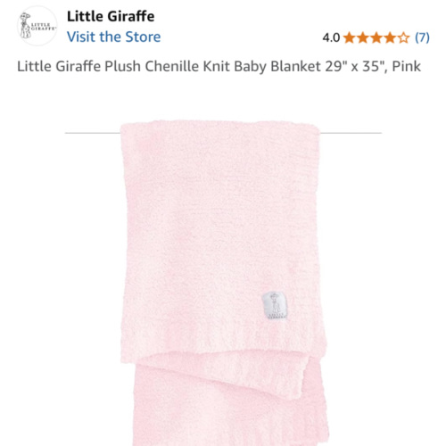 Amazon.com: Little Giraffe Plush Chenille Knit Baby Blanket 29" x 35", Silver : Baby